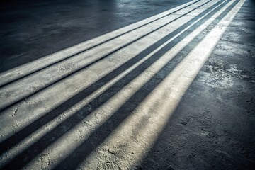 Obraz premium Macro monochromatic shadow artistry on concrete floor