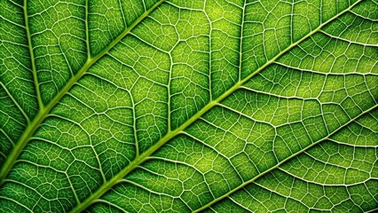 Obraz premium Macro photography of green leaf textures and details