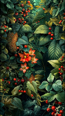 Obraz premium Hidden Bloom: Nature's Subtle Symphony. Generative AI 