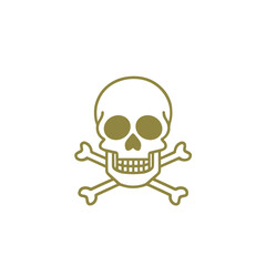icon, Skull and crossbones symbol in minimalist design
