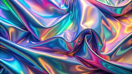 Obraz premium Medium shot abstract holographic background with rainbow metal gradient