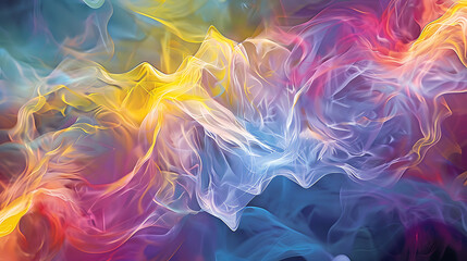 a smooth gradient of colors flowing seamlessly from warm hues of yellow and orange to vibrant pinks and cool blues on a dark background