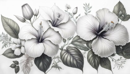 Fototapeta premium white flower on black