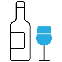 Alcohol Prohibited Symbol Wine Glass Vector Icon Design