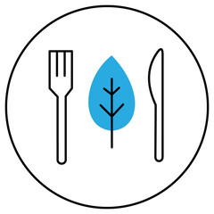 Pure Vegan Organic VEctor Icon Design