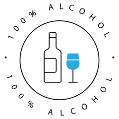 No Alcohol Wine Prohibition Vector Symbol Design