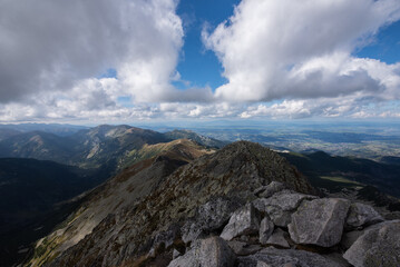 clouds over the mountains