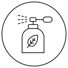 Obraz premium Green Scent Eco-Friendly Perfume Vector Icon Design