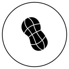 Allergen-Free Eco Peanut Vector Icon Design