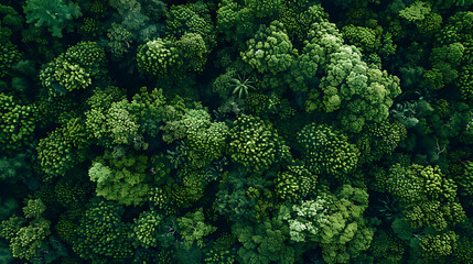 Fototapeta premium This is an aerial view of a lush green forest.