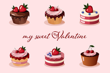 Valentine’s Day Dessert Collection with Sweet Message