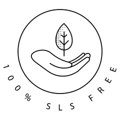 SLS-Free Eco Leaf Organic VEctor Icon Design