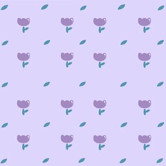 seamless pattern with flower purple wrapping ilustration