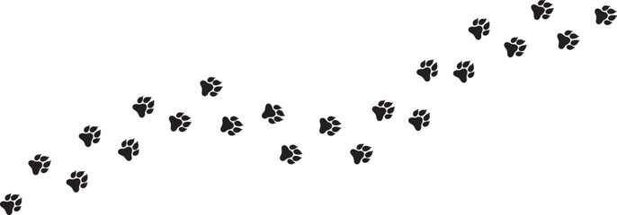 Minimalist Dog or Cat Paw Print Outline A Perfect Symbol for Pet Enthusiasts