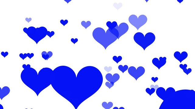blue hearts white background video