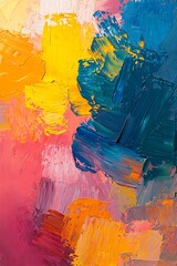 An abstract painting technique resembling modern impressionism, featuring a texture created by dry brush strokes.