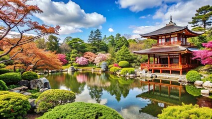Fototapeta premium japanese garden in spring
