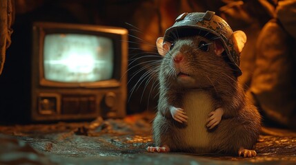 A nervous rat in a bunker.