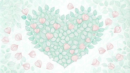 greeting card background with hearts