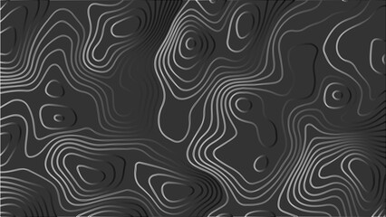 Topography vector background, banner. Imitation of a geographical map, contour lines. Modern design with topographic wavy pattern design.paper texture Imitation of a geographical map shades	

