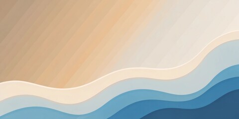 Minimalist abstract background with beige and blue colors