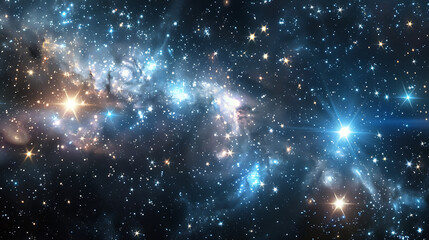 Fototapeta premium a breathtaking view of outer space, showcasing a vast expanse of stars scattered against a deep black backdrop
