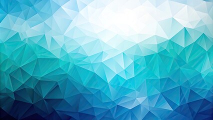 Obraz premium Minimalist abstract blue teal white gradient polygon background