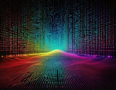 abstract binary code computer programming online data technology like effect matrix style pattern background wallpaper