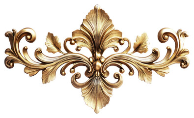 PNG Elegant gold decorative ornament design