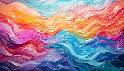 Obraz premium Horizontal, abstract, pastel holographic texture, featuring soft, blurred gradients in gentle tones, suitable for pattern, background, creating a calm, dreamy, ethereal aesthetic that evokes surreal, 