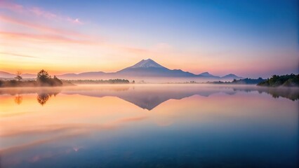 Fototapeta premium Minimalist landscape of river
