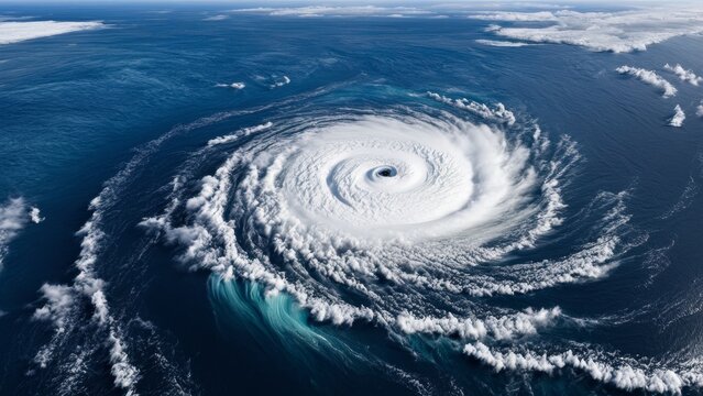 Hurricane Chaos is a large and powerful storm system with rotating high-speed winds, usually forming over warm ocean waters and causing destruction along coastlines.