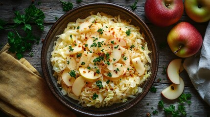 Kapusta z Jabłkami - Polish Cabbage with Apples (Polish Cuisine)