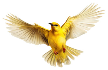 Obraz premium PNG Yellow bird animal canary white background.