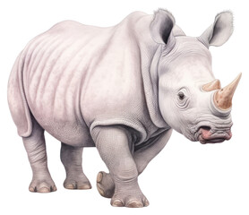 Obraz premium PNG Rhinoceros wildlife cartoon animal.