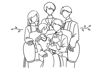 Obraz premium Original name(s): extended family for taking family photos on the big