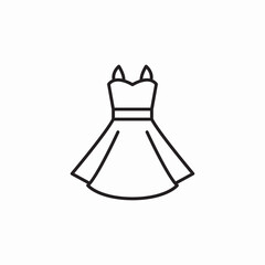 dress female summer icon sign vector