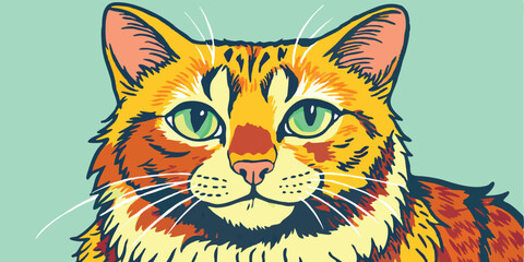 cat head vector