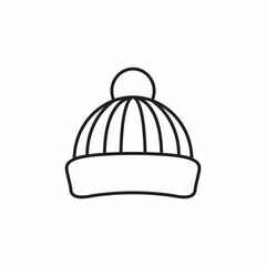 winter hat icon sign vector