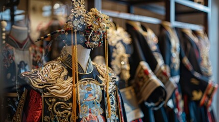Visitors can try on traditional costumes and accessories associated with different mythical figures and take pictures.
