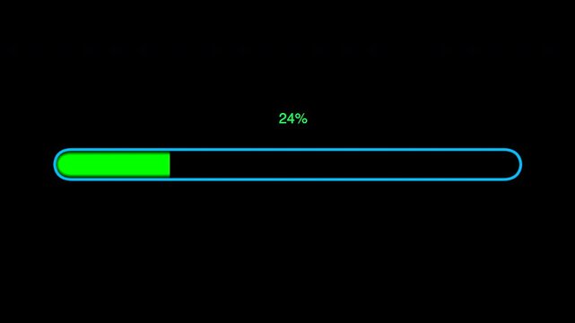 Loading Progress Bar Animation Featuring a Percentage Indicator to Enhance User Experience
