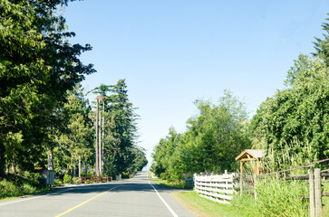 Spectacular view of Fraser Valley countryside around Chilliwack, BC, Canada
