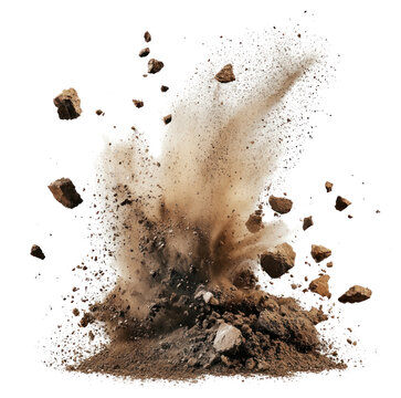 PNG Soil and Stone Blast soil explosion particles.