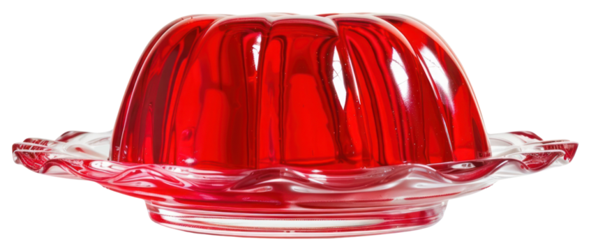 PNG Vibrant red gelatin dessert mold