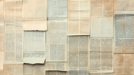 Obraz premium Newspaper paper grunge vintage old aged texture background generative ai ar style raw stylize job id Vintage Newspaper Texture. Illustration