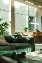 Modern Interior of Stylish Living Room ,Wall Mock Up, Frame , Poster with Beautiful Background, 3d render