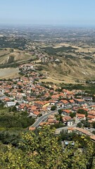 Panoramic View of San Marino Historic Village and Surrounding Landscape