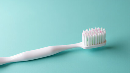 toothbrush in light blue background