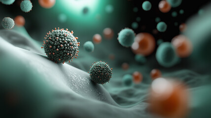 Microscopic view of vibrant microbial life in motion
