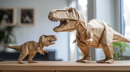 Origami Dinosaurs: Creative Paper Art of T-Rex and Baby Dino